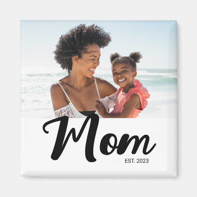 Mum Established Photo Gift Magnet (Front)