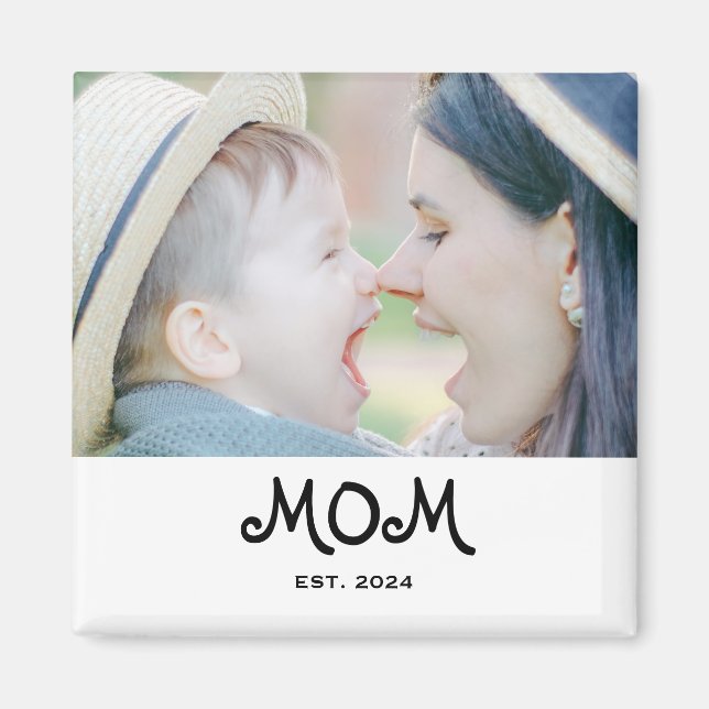 Mum Established Photo Gift Magnet (Front)