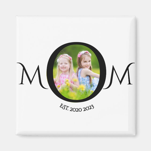 Mum Established Photo Gift Magnet (Front)