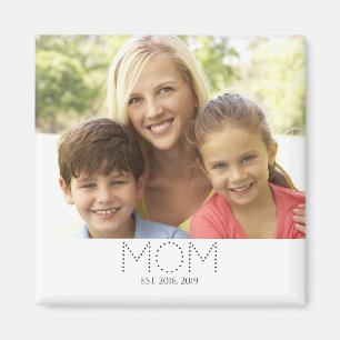 Mum Established Photo Gift Magnet