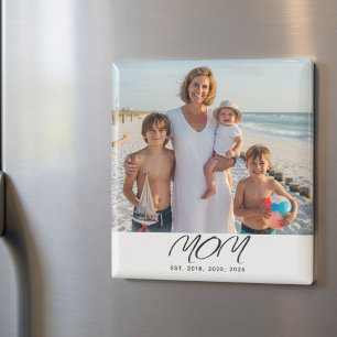 Mum Established Photo Gift Magnet