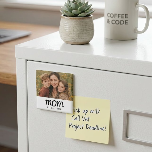 Mum Established Photo Gift Magnet (Creator Uploaded)