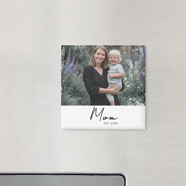 Mum Established Photo Gift Magnet (Creator Uploaded)