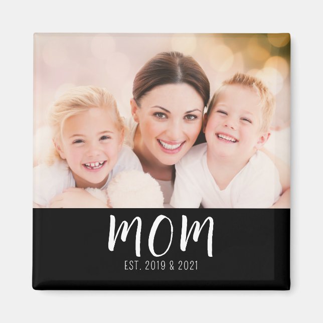 Mum Established Photo Gift Magnet (Front)