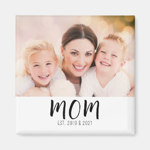 Mum Established Photo Gift Magnet