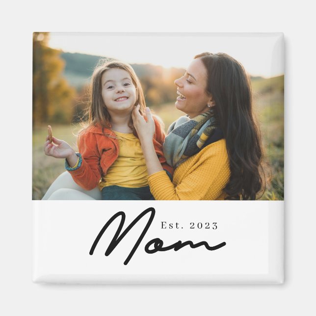 Mum Established Photo Magnet (Front)