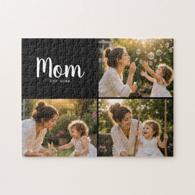Mum Established Photo Memory Gift Jigsaw Puzzle (Horizontal)