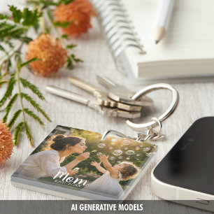Mum Established Photo Memory Gift Key Ring