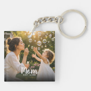 Mum Established Photo Memory Gift Key Ring