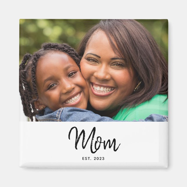 Mum Established Photo Modern Unique Gift  Magnet (Front)