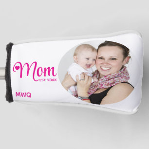 Mum Established Photo Monogram Mothers Gift Golf Head Cover