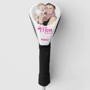 Mum Established Photo Monogram Mothers Gift Golf Head Cover