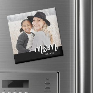 Mum Established Photo Mother's Day Gift Magnet