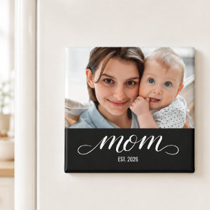 Mum Established Photo Mother's Day Magnet
