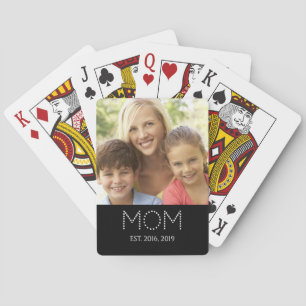 Mum Established Photo Playing Cards