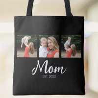Mum Established Script 3 Photo Black
