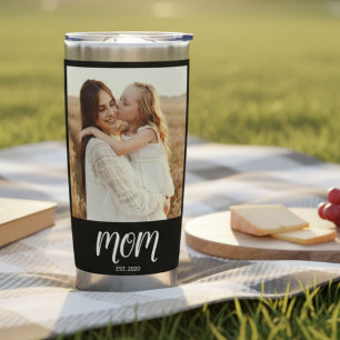 Mum Established Script Black 2 Photo Insulated Tumbler