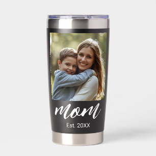 Mum Established Script Black 2 Photo Insulated Tumbler