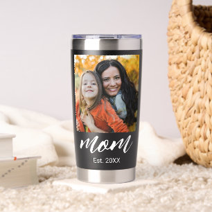 Mum Established Script Black 2 Photo Insulated Tumbler