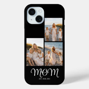 Mum Established Script Black 3 Photo iPhone 15 Case