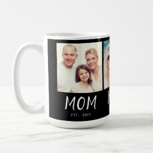 Mum Established Script Black 3 Photo Coffee Mug