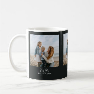 Mum Established Script Black 3 Photo Coffee Mug