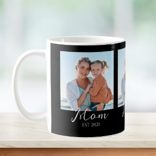 Mum Established Script Black 3 Photo  Coffee Mug