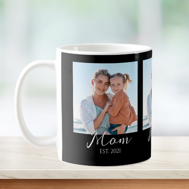 Mum Established Script Black 3 Photo  Coffee Mug (Creator Uploaded)