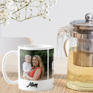 Mum Established Script Black 3 Photo Coffee Mug