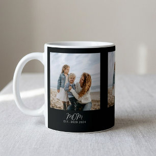 Mum Established Script Black 3 Photo Coffee Mug