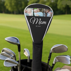 *Mum Established Script Black 3 Photo Gift Golf Head Cover