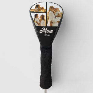 Mum Established Script Black 3 Photo Golf Head Cover