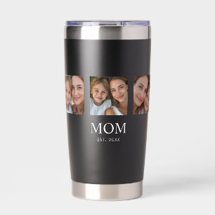 Mum Established Script Black 3 Photo Insulated Tumbler