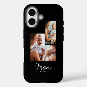 Mum Established Script Black 3 Photo iPhone 16 Case