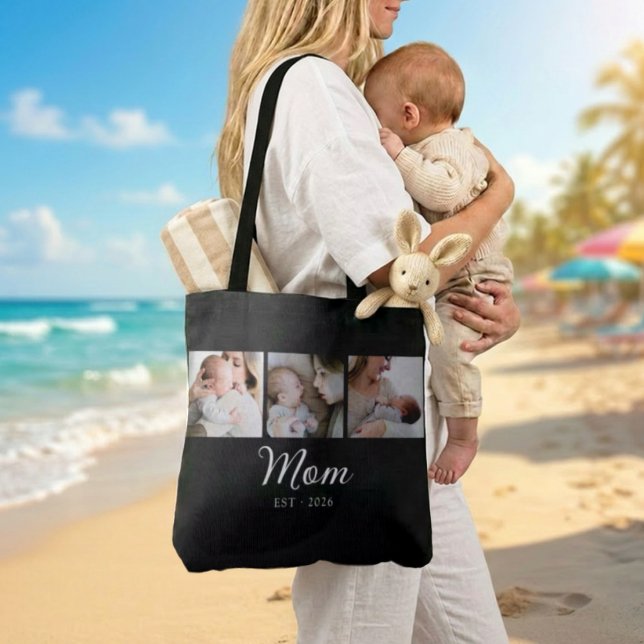 Mum Established Script Black 3 Photo  Tote Bag (Creator Uploaded)
