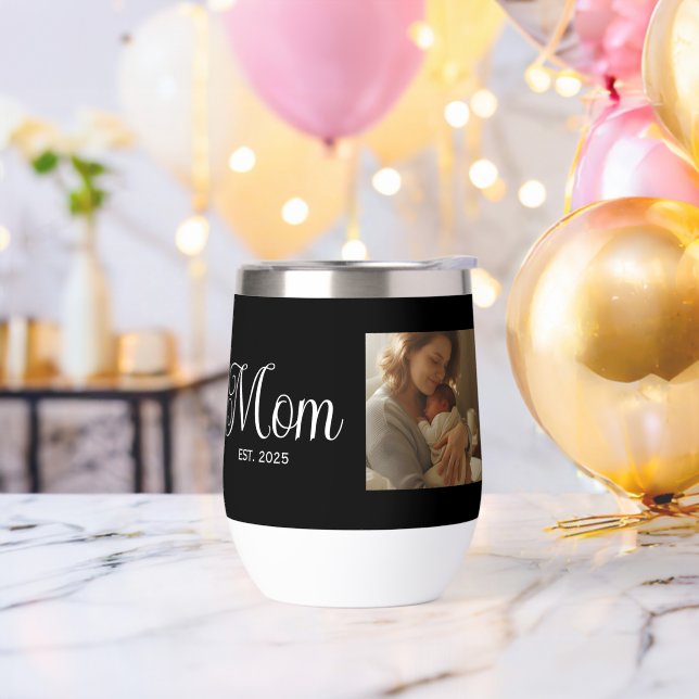 Mum Established Script Black Photo (Bachelor Party)