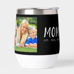 Mum Established Script Black Photo
