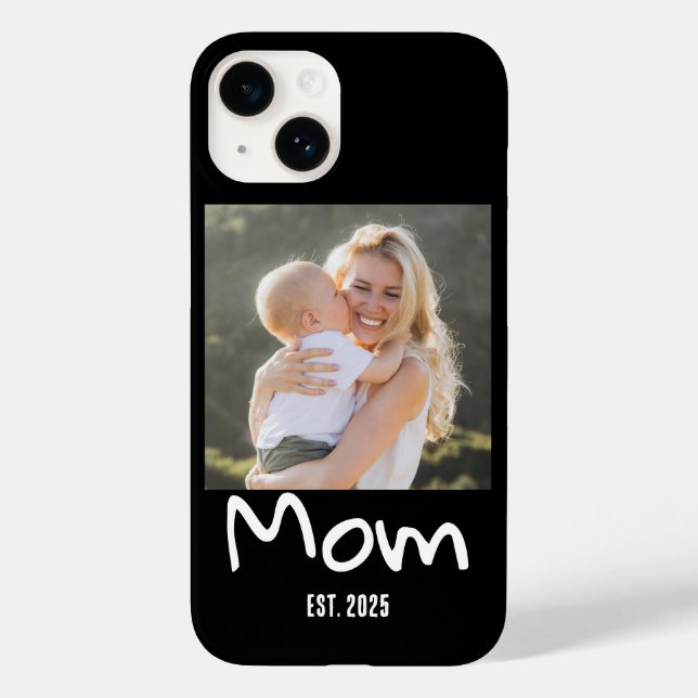 Mum Established Script Black Photo  Case-Mate iPhone Case (Back)