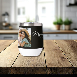 Mum Established Script Black Photo Thermal