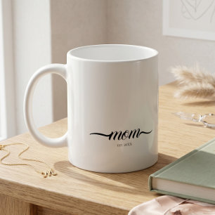 Mum Established Script Custom Year Mother Coffee Mug