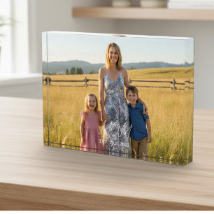 Mum Established Script  Photo Block