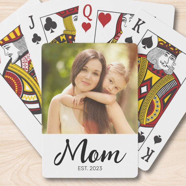 Mum Established Script Photo Playing Cards (Creator Uploaded)