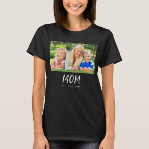 Mum Established Script Photo T-Shirt