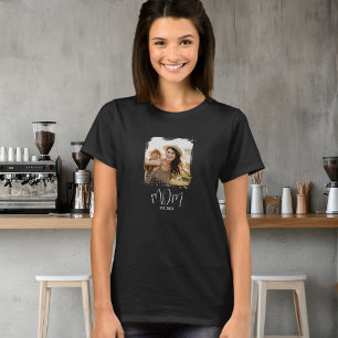 Mum Established Script Photo T-Shirt