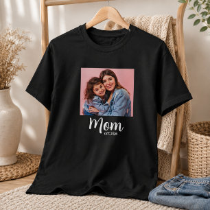 Mum Established Script Photo T-Shirt