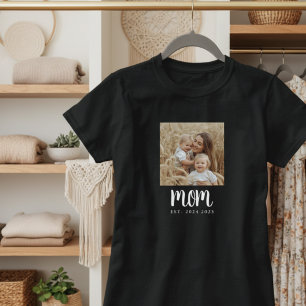 Mum Established Script Photo T-Shirt