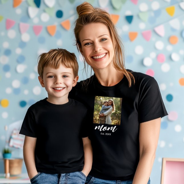 Mum Established Script Photo T-Shirt (Creator Uploaded)