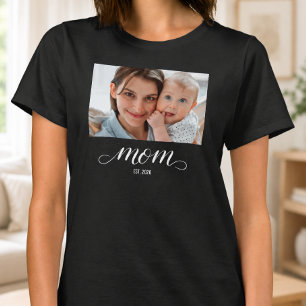 Mum Established Script Photo T-Shirt