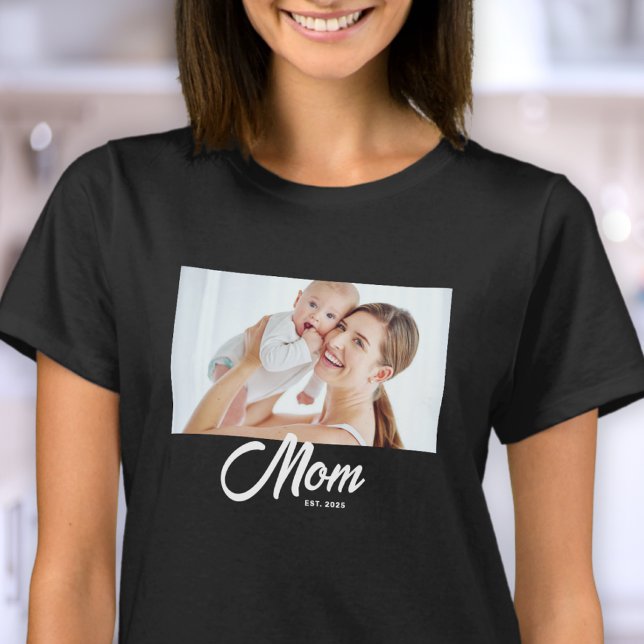 Mum Established Script Photo T-Shirt (Creator Uploaded)