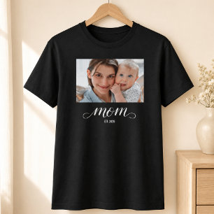 Mum Established Script Photo T-Shirt